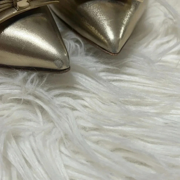 Salvatore Ferragamo - Zeri Golden pointed ballets - Picture 12 of 16